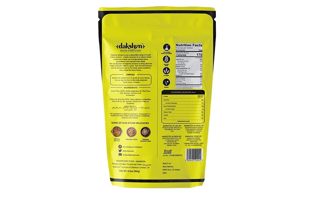 Dakshyn Ompodi    Pack  180 grams